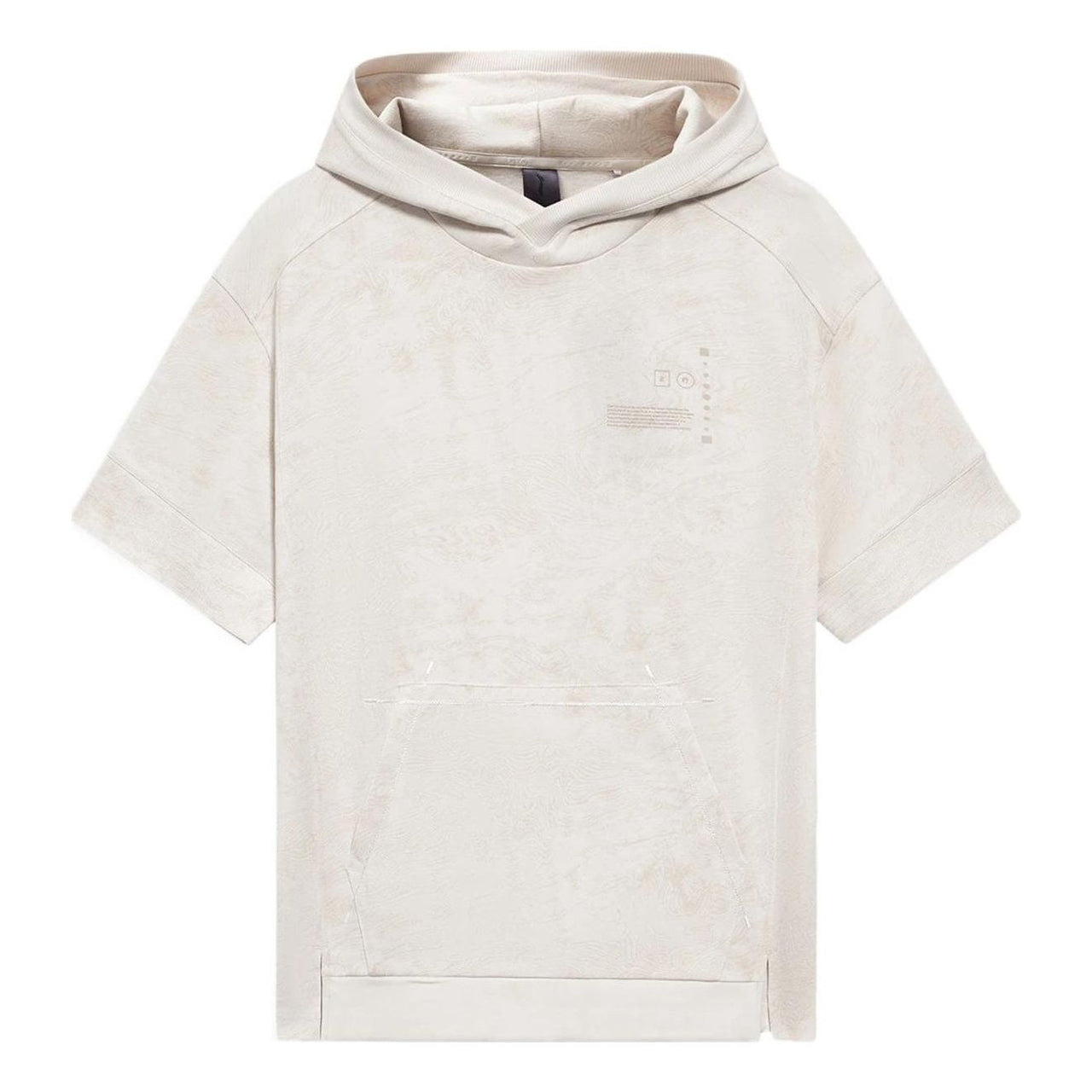Li-Ning x Jackie Chan Short Sleeve Hoodie 'Pearl White' AMBS045-3