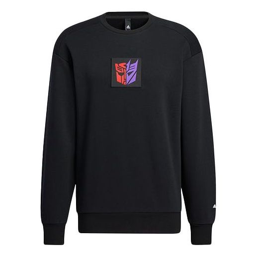 adidas x Transformers Crossover CNY TF Turf SWEAT 22 Pattern Printing Sports Pullover Black HM7449