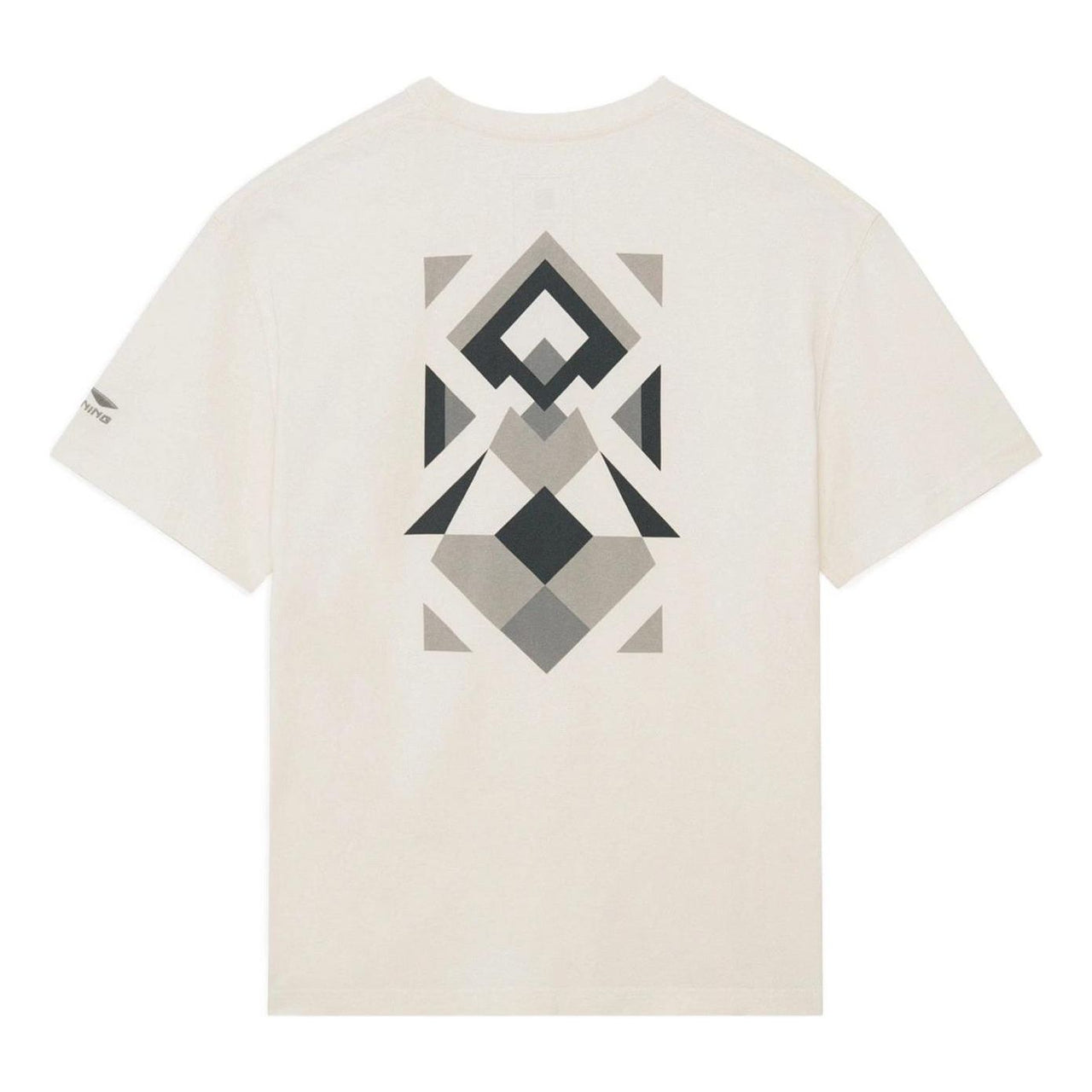 Li-Ning Geometry Graphic Pocket T-shirt 'Beige' AHSS161-3