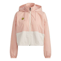 (WMNS) adidas neo x SMILEY Sportwears Windbreaker Jacket 'Pink White' HE7954
