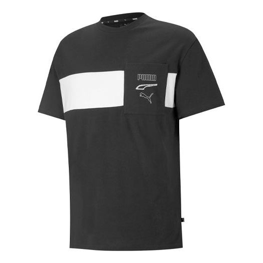 PUMA Rebel Mens Crew Neck Short Sleeve T-Shirt 'Black' 845579-01