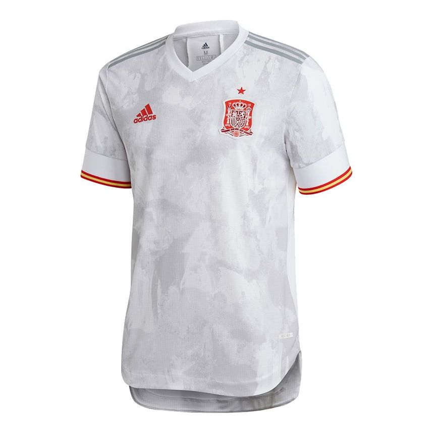 adidas Fef A Jsy Spanish national team Away AU Player Edition Sports Short Sleeve Soccer/Football Jersey White FI6239