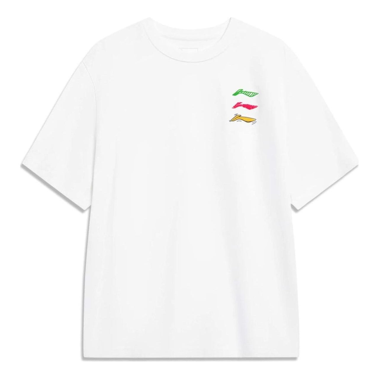 Li-Ning Triple Logo Loose Fit T-shirt 'White' AHST787-1