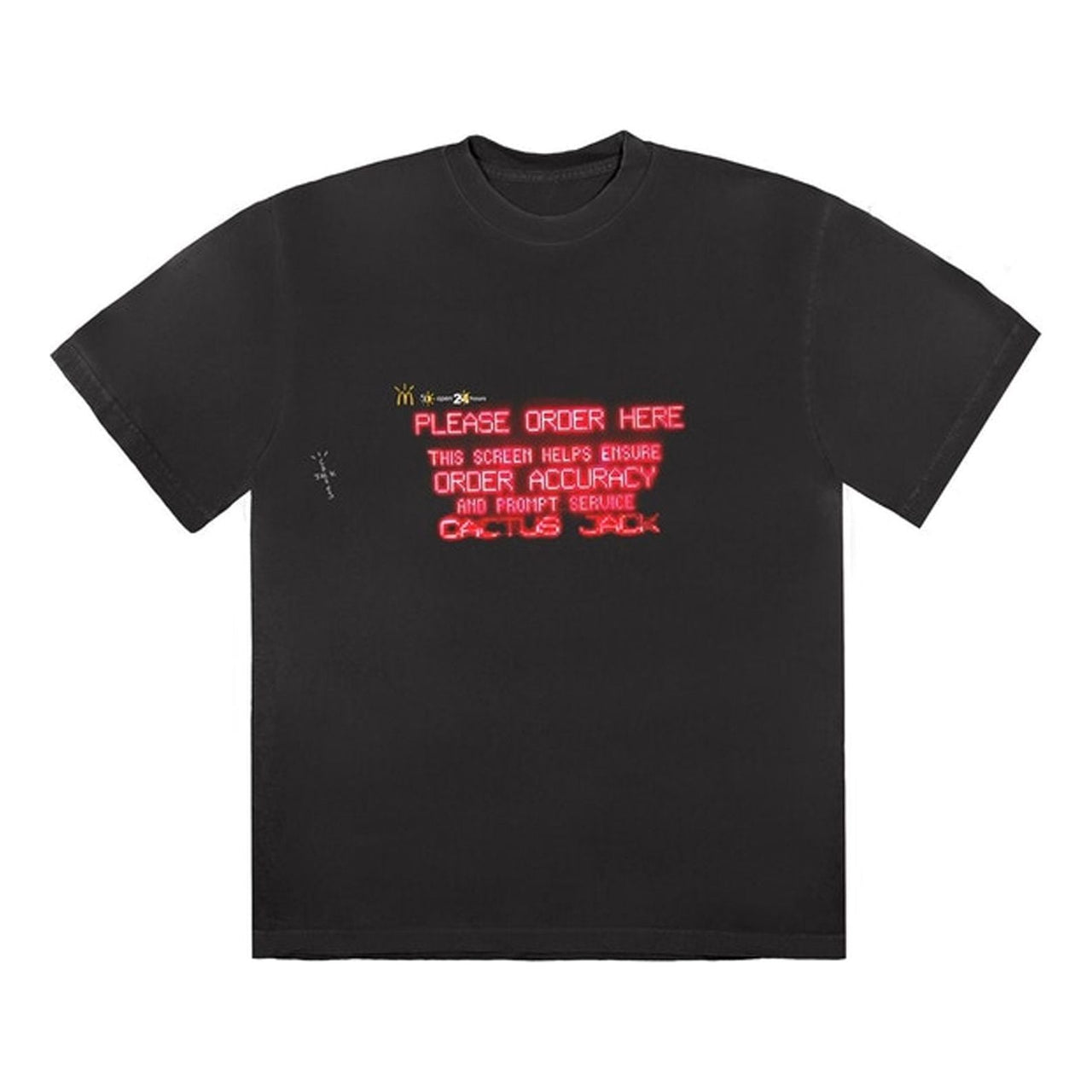 Travis Scott Cactus Jack x McDonald's Order Here Tee TS-XMOHTBK