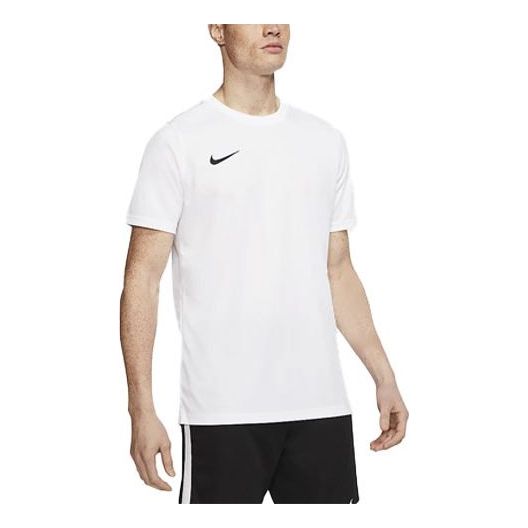 Men's Nike Dri-FIT Logo Printing Round Neck Pullover Short Sleeve Us Edition White T-Shirt BV6708-100