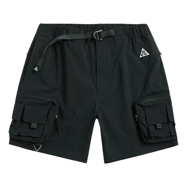 Nike ACG Embroidered Logo Lacing waterproof Multiple Pockets Shorts Black DH8348-010