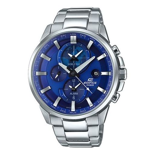 Men's ( Business ) CASIO EDIFICE Design Map Blue Watch Blue Dial Mens Blue Analog ETD-310D-2A