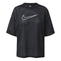 (WMNS) Nike Training Casual Sports Mesh Breathable Quick Dry Short Sleeve Black CK1457-010