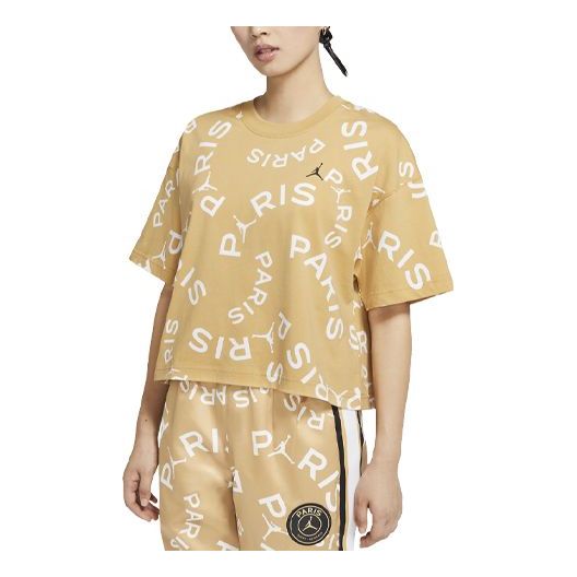 (WMNS) Air Jordan Boxy T-Shirt 'Gold' CU5697-723