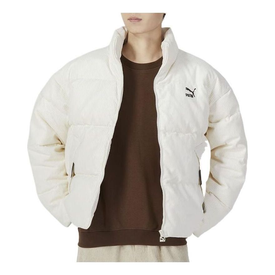 PUMA Logo Athletic Jacket 'White' 535581-65