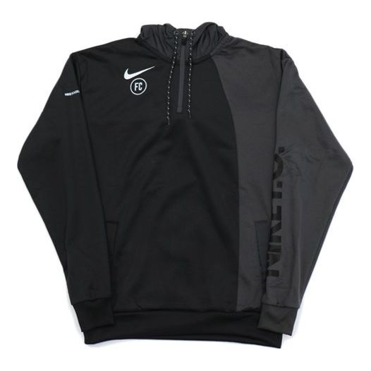 Nike Alphabet Logo Printing Zipper Reflective hooded Drawstring Black Gray Blackgray AT6098-060