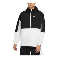 Men's Nike Casual Sports Windproof Hooded Woven Autumn Colorblock Jacket DO0776-010