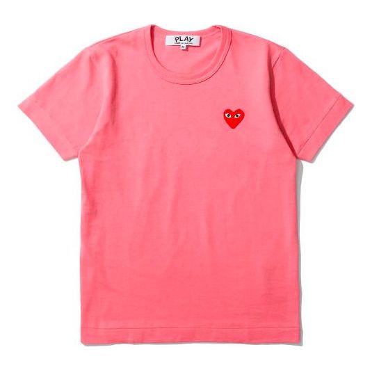 (WMNS) COMME des GARCONS PLAY Logo Tee 'Pink' AZ-T271-051-3