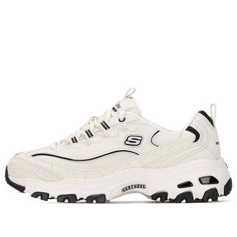 (WMNS) Skechers D'LITES 1.0 'White' 896184-NTBK