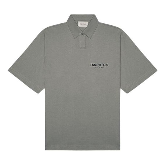 Fear of God Essentials SS20 Logo Polo Shirt 'Charcoal' FOG-SS20-404