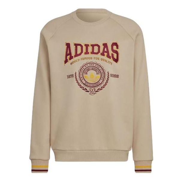 adidas originals Varsity Crewneck Sweatshirt 'Magic Beige' HY6042