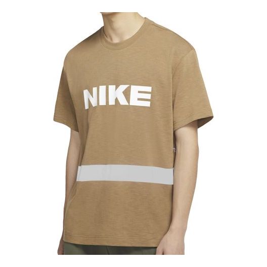 Nike Round Neck Casual Short Sleeve Brown DB3605-303