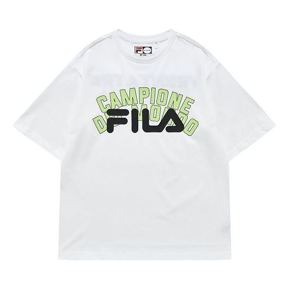 FILA FUSION Basketball Tee 'White Green' T11M225109F-WT