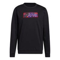 adidas Mic Gfx Crew New Year's Edition Basketball Sports Fleece Lined Round Neck Pullover Black GQ2833
