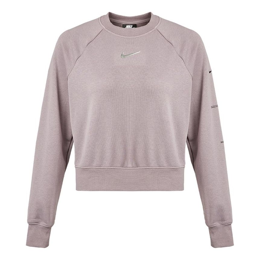 (WMNS) Nike Sportswear Swoosh Casual Sports Round Neck Smoke Purple Hoodie CZ8891-531