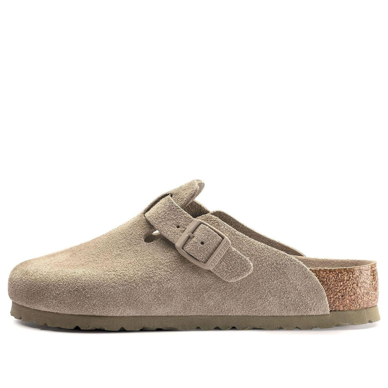 Birkenstock Boston Soft Footbed Narrow 'Suede Faded Khaki' 1019108