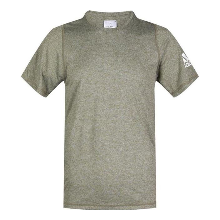 adidas Casual Sports Round Neck Training Short Sleeve Dark Green FL4616