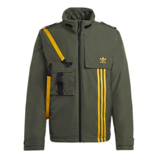 adidas originals Back Large logo Cargo Sports Down Jacket Basic Green GJ6737