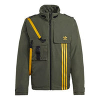 adidas originals Back Large logo Cargo Sports Down Jacket Basic Green GJ6737