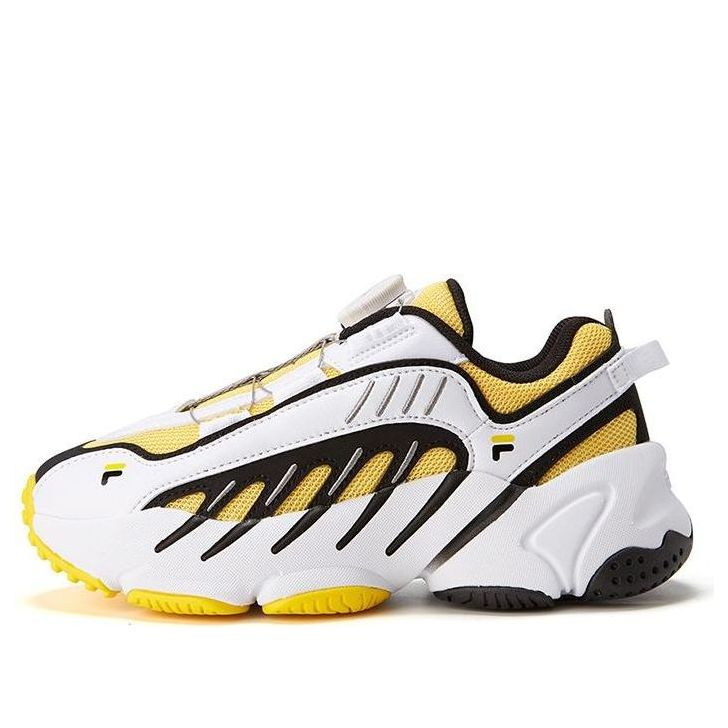 (GS) FILA Vintage LowTop Sneakers 'White Yellow Black' K15B041112FYW