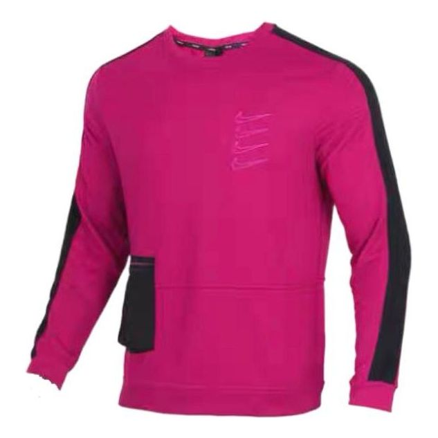 Men's Nike Logo Embroidered Side Zipper Pocket Long Sleeves Red CJ4624-620