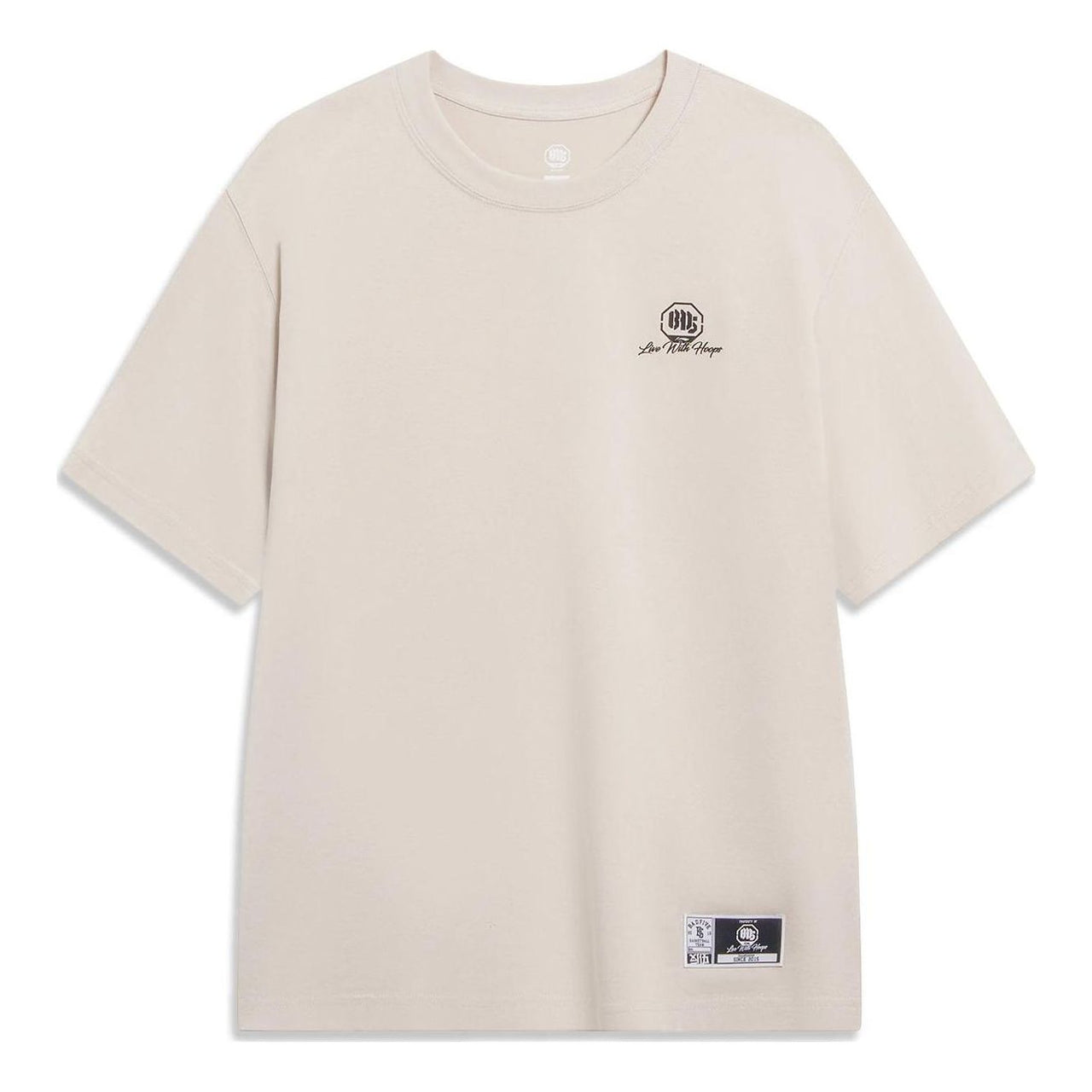 Li-Ning BadFive Live With Hoops Graphic T-shirt 'Beige' AHST281-3