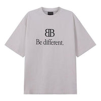 Balenciaga BB Be Different T-Shirt Medium Fit 'Grey' 612966TNVU99784