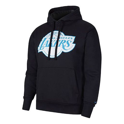 Nike NBA City Edition Logo Fleece Casual Sports Pullover Los Angeles Lakers Black CN2547-010