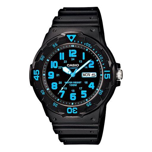 CASIO Sports Quartz Mens Black/Blue Analog MRW-200H-2B
