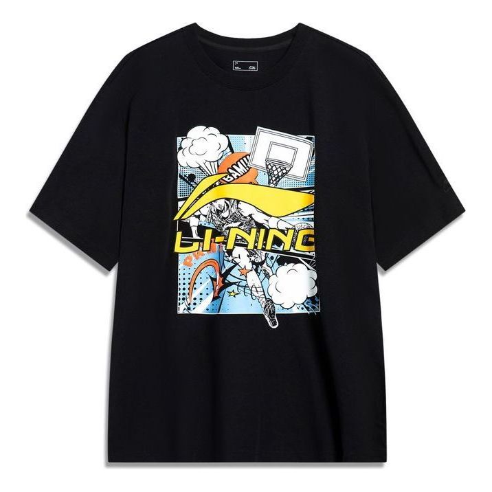 Li-Ning Comics Graphic T-shirt 'Black' AHSU805-1