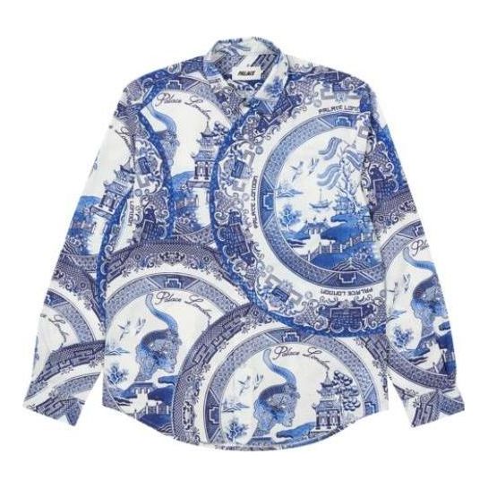 Palace SS22 China Plate Shirt 'Navy' P22SHT111