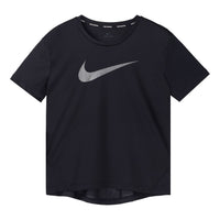 (WMNS) Nike Round Neck Short Sleeve Running Black CN5185-010
