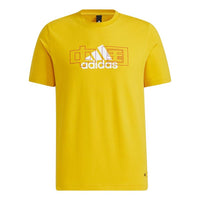 adidas China Tee Casual Sports Round Neck Short Sleeve Couple Style Yellow GP1862