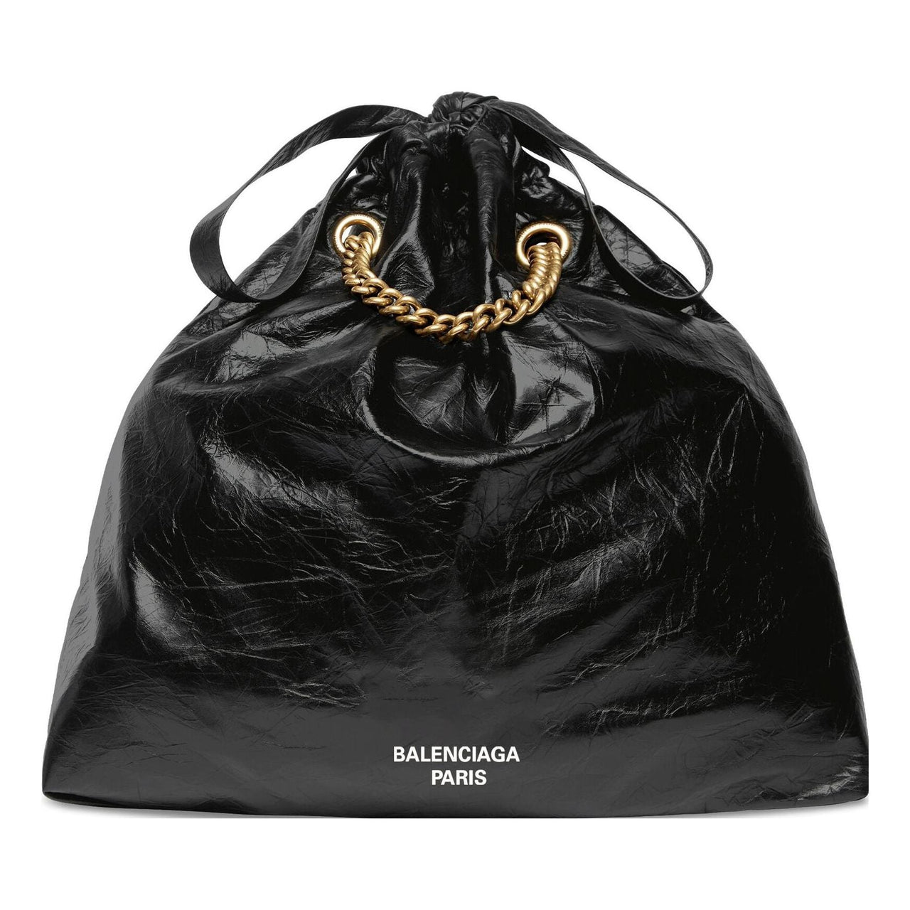 (WMNS) Balenciaga Crush Medium Tote Bag 'Black' 742941210IT1000