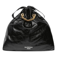 (WMNS) Balenciaga Crush Medium Tote Bag 'Black' 742941210IT1000