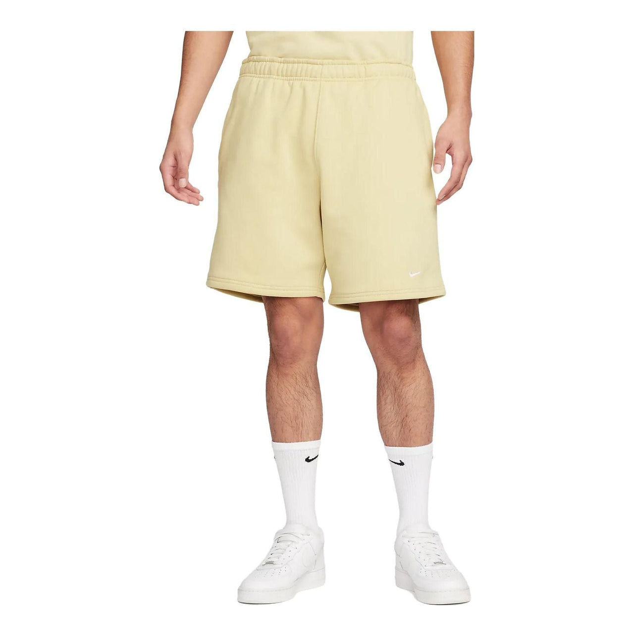 Nike Solo Swoosh Fleece Shorts 'Yellow' DV3056-783