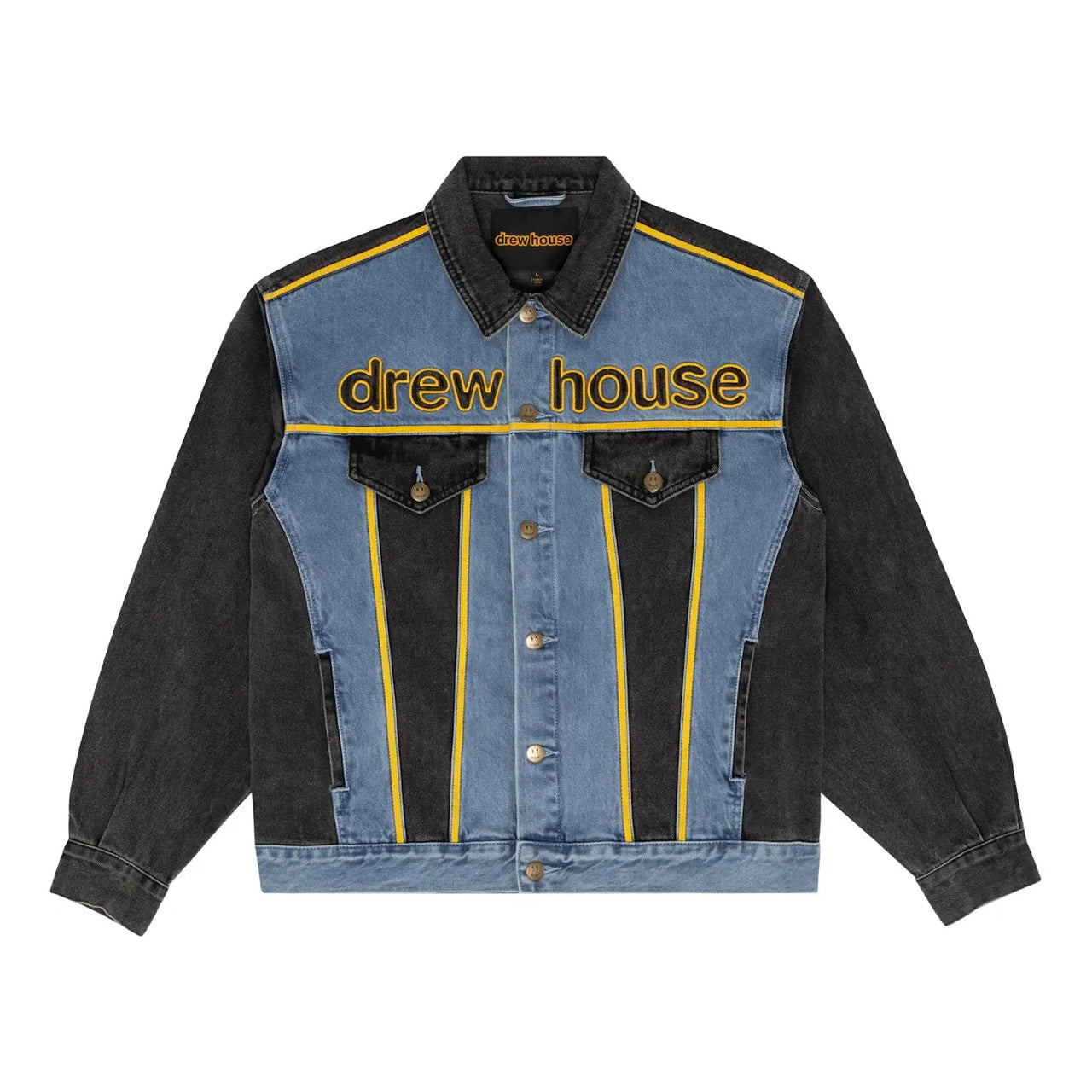 Drew House Oversized Mascot Trucker Jacket 'Vintage Color Block' DR-FW22-343