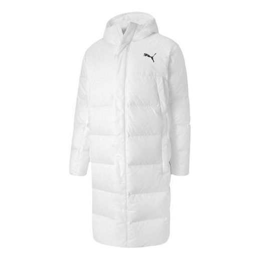 PUMA Long Oversized Down Jacket 'White Black' 585403-02