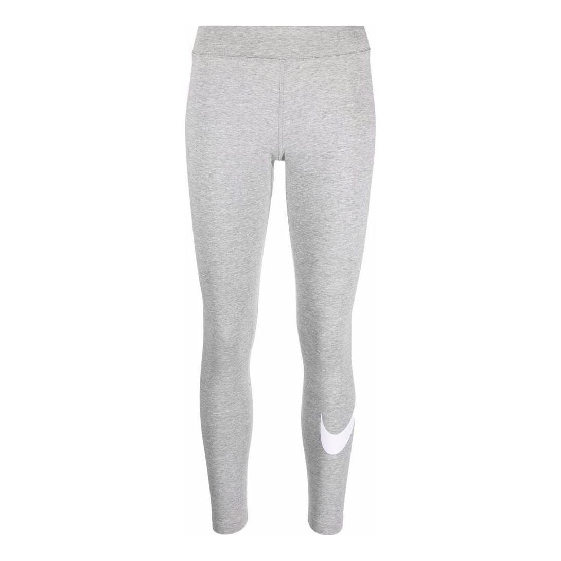 (WMNS) Nike Sportswear Essential Mid-Rise Swoosh Leggings 'Grey' CZ8530-063
