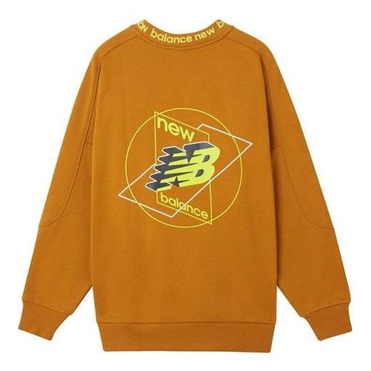 New Balance Graphic Print Sweatshirt 'Orange Yellow' AMT04365-PKN