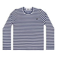 COMME des GARCONS PLAY Small Logo Stripe Long Sleeves Tee 'Blue White AZ-T210-051-1