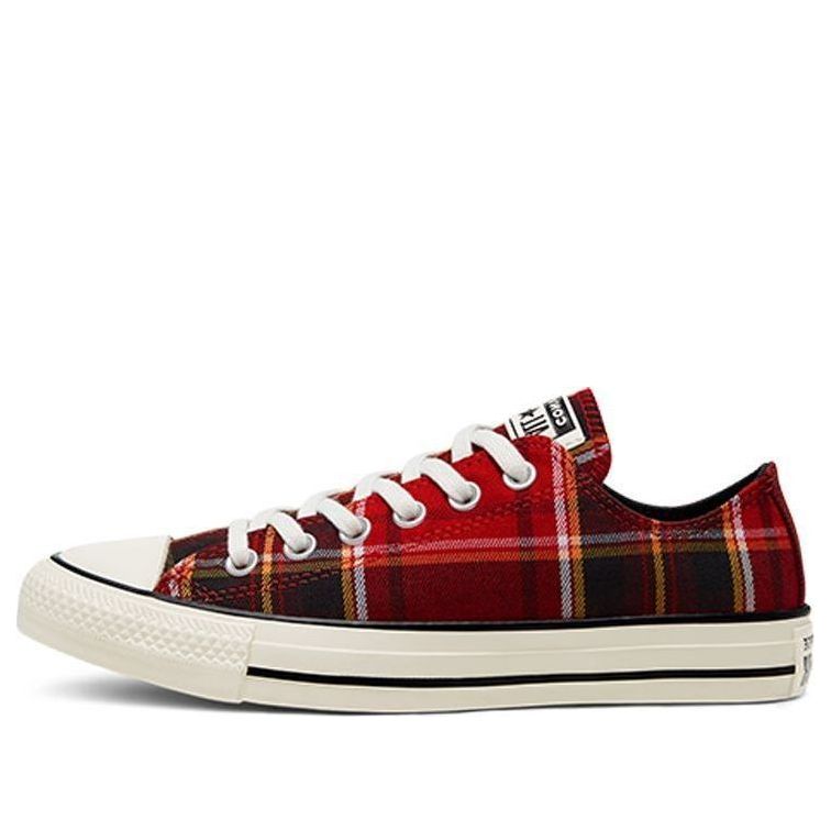 (WMNS) Converse Chuck Taylor All Star Red Plaid Sneakers 'Red Black' 568926C