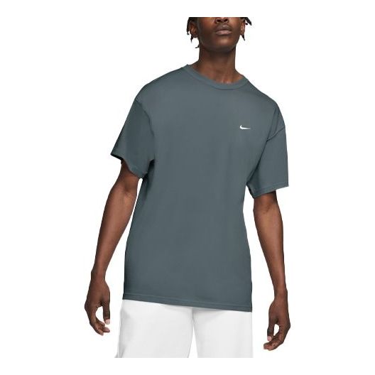 Nike Lab Solo Swoosh Basic Sports Short Sleeve Gray Blue Grayblue DA0321-387