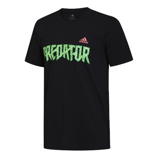 adidas Soccer/Football Sports Round Neck Short Sleeve Black FJ4572