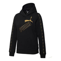 (WMNS) PUMA Amplified Hoodie 'Black Gold' 586609-51